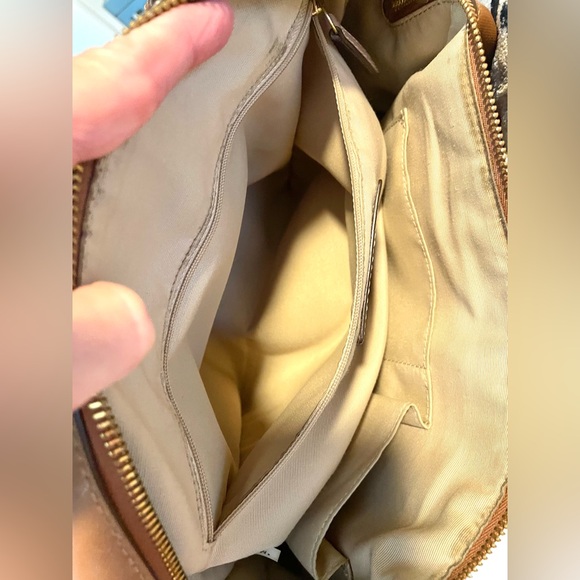 **AUTHENTIC** COACH Peyton Leather Nancy Satchel - Saddle- Dual Handle/Crossbody - Picture 6 of 15